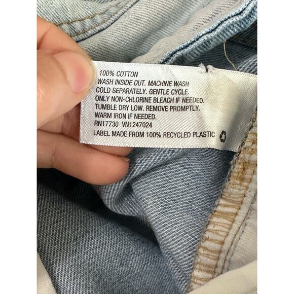 Wild Fable light wash highest rise jean shorts size 10 - Picture 5 of 7